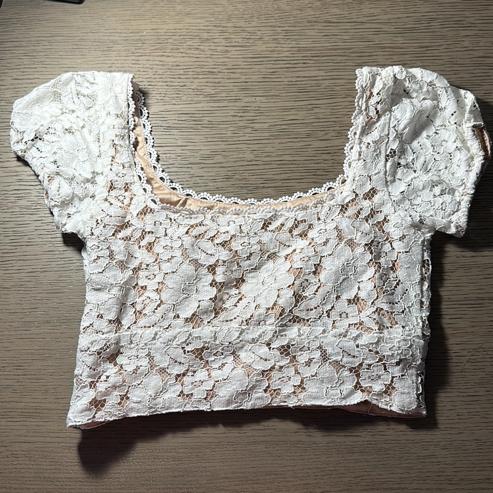 Lottie Moss White Lace Bustier Top - Picture 6 of 6